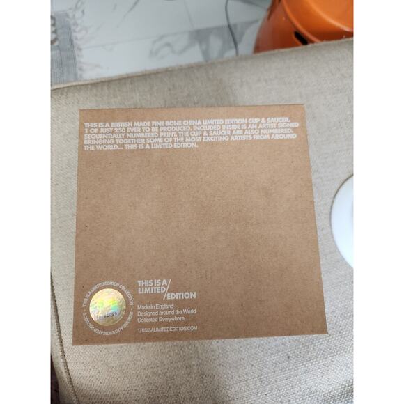 Kukula Art 24K Tea Cup & Saucer Set - Limited Edition - 131/250 Artist Série #5 - Picture 7 of 7